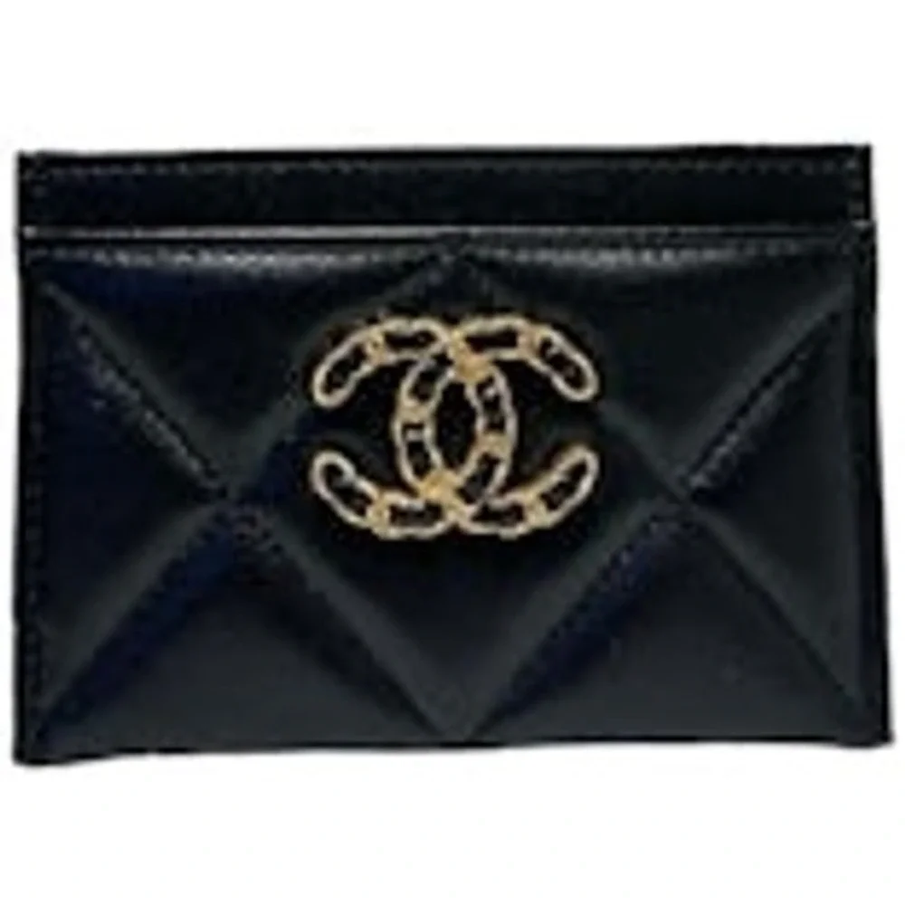 Chanel 19 Card‎ Holder Black OS New With Tags